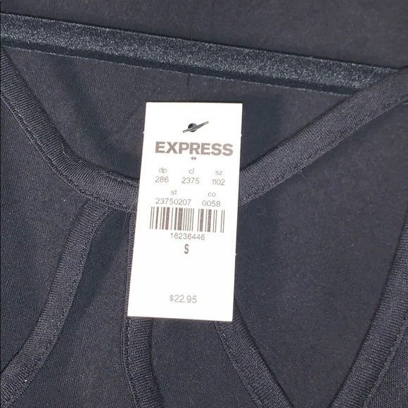 NWT small black cross from Express top - Picture 3 of 3